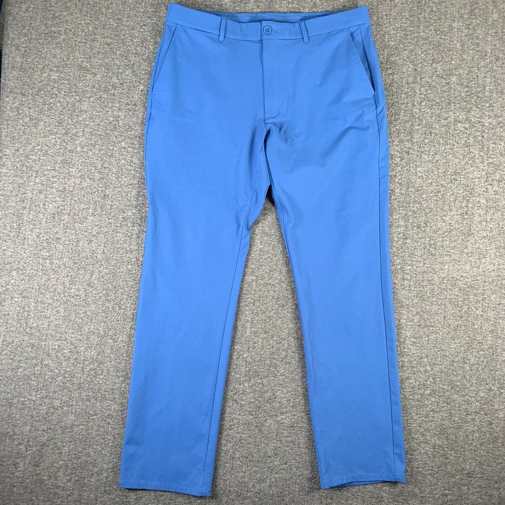 Holderness & Bourne Pants Men 36x31 Blue Performance Golf Garvey Trousers Preppy